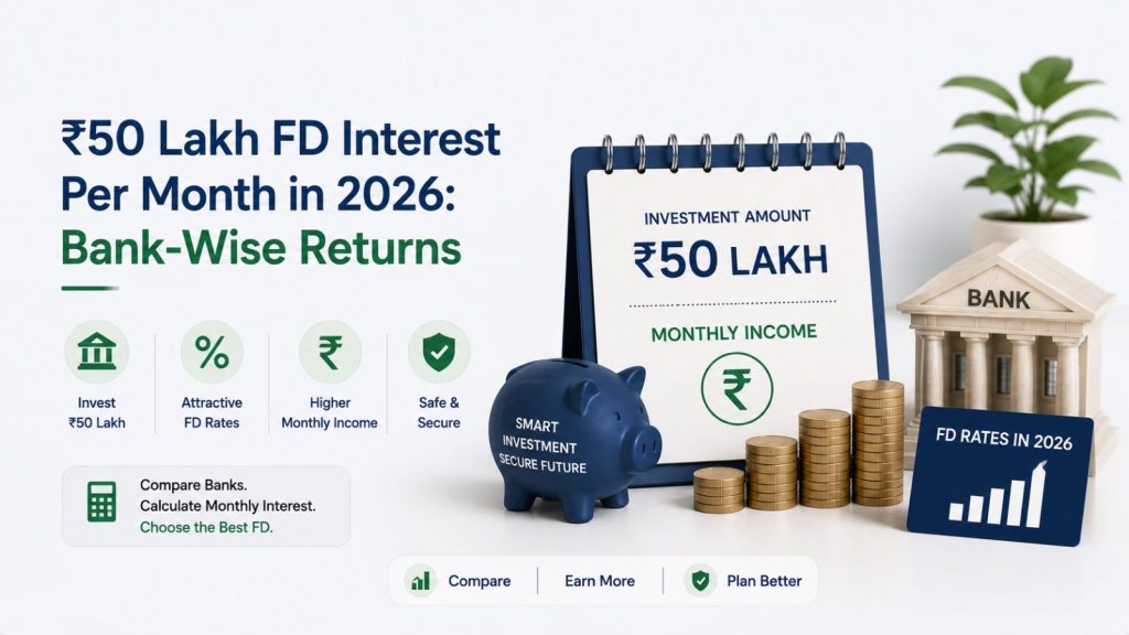 50 Lakh FD Interest Per Month in 2026